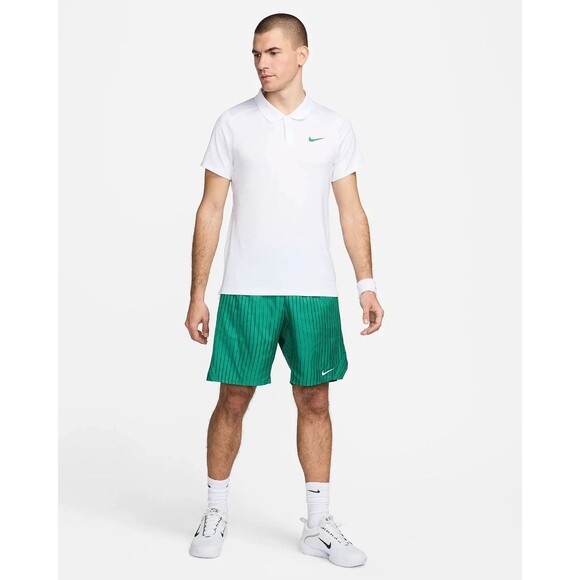 Nike Court Polo Tennis Shirt Top White Green Logo FD5317-102 Men's Large NEW - Picture 5 of 12